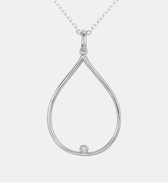 Collier chaîne Envolée en Argent avec diamant blanc - La Garçonne Diamant - Argent