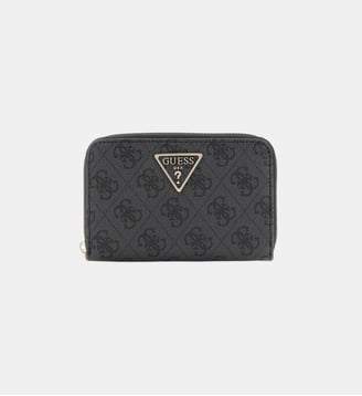 Mini portefeuille Laurel logo 4G - Guess - Noir et multicolore