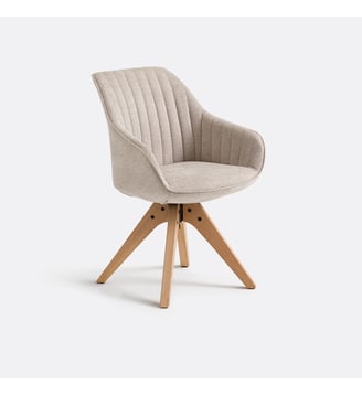 Fauteuil de bureau rotatif Jimeo - La Redoute Interieurs - Beige