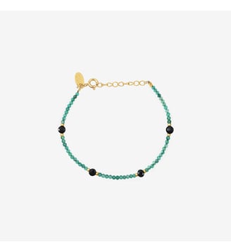 Bracelet indie amante agate verte/onyx Caroline Najman