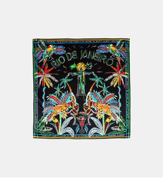 Foulard medium à motifs BAHIA - Wild - Noir