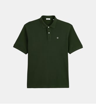 Polo droit en coton piqué - Serge Blanco - Kaki
