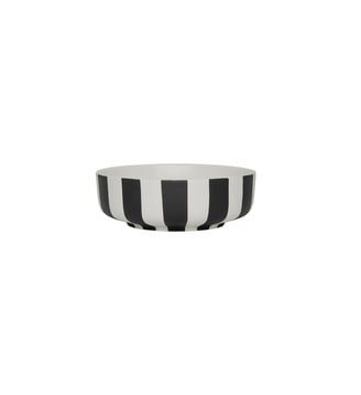 Bol en grès à rayures - OYOY - Noir
