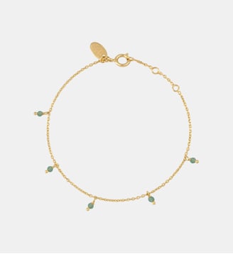 Bracelet doré agate verte - milady Caroline Najman