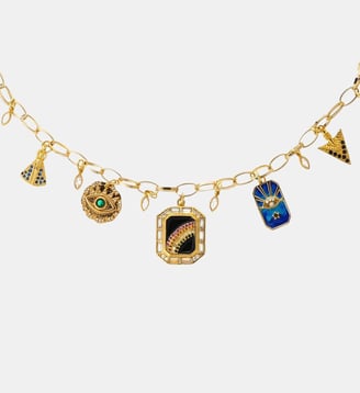 Collier ras de cous avec pampilles et charms CHUPITO - Hipanema - Noir