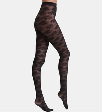 Collant à motif floral Style - Dim - Noir