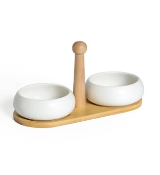 Serviteur apéritif  Set de 2 - Médard de Noblat - Blanc