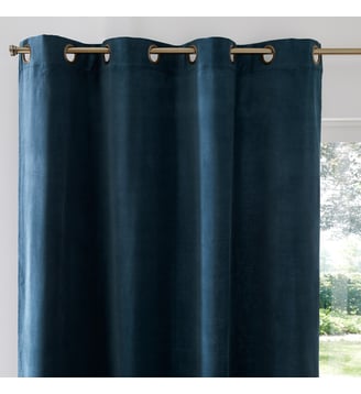 Rideau velours oeillets Velvet - La Redoute Interieurs - Encre