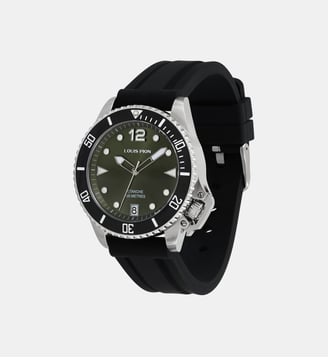 Montre Marin Vert olive XS41311IO\15 - Louis Pion - Argenté