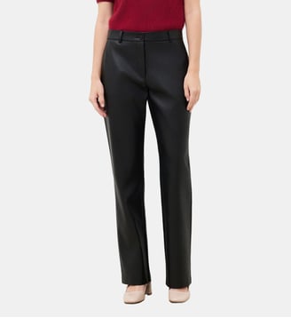 Pantalon pheather - Motif uni - Synthetique (polyurethanne) - Coupe droite - Caroll - Noir