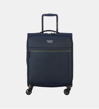 Valise cabine souple Brochant 3 4R 55 cm - Delsey Paris - Bleu foncé