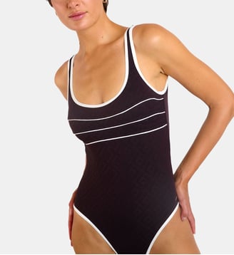 Maillot 1 piece Ancolie - Livia - Chocolat