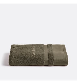 Maxi drap bain personnalisé coton égyptien Kheops - La Redoute Interieurs - Kaki