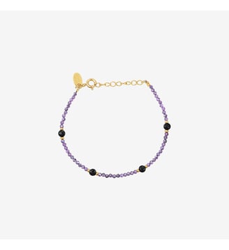 Bracelet indie amante amethyste/onyx Caroline Najman