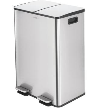 Poubelle de cuisine tri sélectif Tri selectif 60L inox - Miogo - Argent