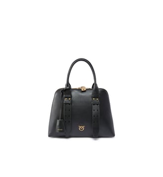 Sac à main moyen escape bag en cuir - Pinko - Noir or antique