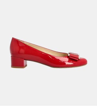 Escarpin padova - cuir vernis - Manfield - Rouge