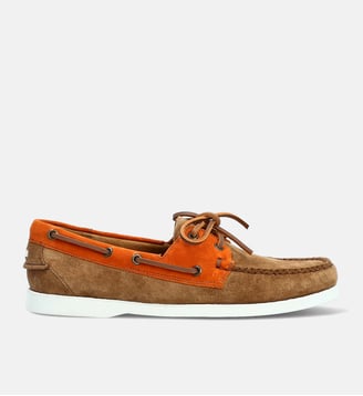 Bateau chaussures bateaux newport - cuir velours - Fairmount - Marron
