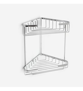 Panier angle double - REMIX - Bath Bazaar - Argent