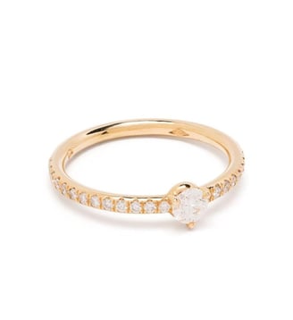 Solitaire Absolu.e 0.25 carat pavé - Loyal.e Paris - Or rose