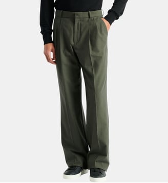 Pantalon en sergé de coton - Balmain - Kaki