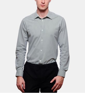 Chemise performance rayée vert infroissable - Atelier Privé - Vert