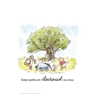Poster Disney - Winnie the Pooh - Tree Gathering Print - Poster & Frame - Multicolore