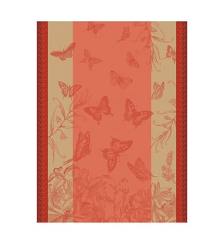 Torchon Jardin des papillons - Le Jacquard Francais - Camelia