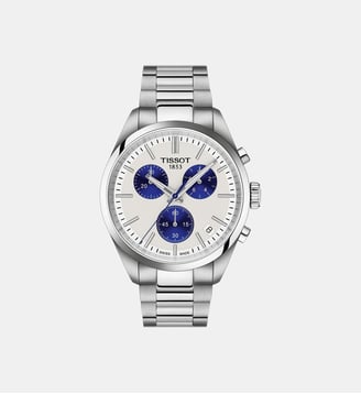Montre PR100 Blanc, Bleu foncé T1504171101100 - Tissot - Argenté