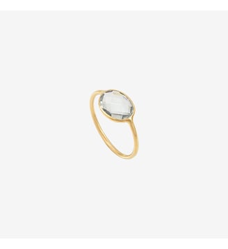 Bague améthyste plaquée or - serti pm Caroline Najman