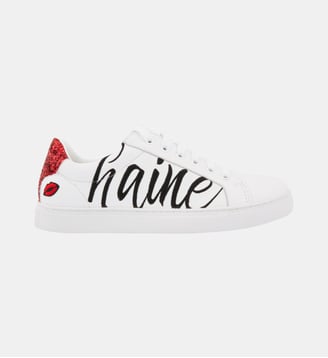 Baskets En Cuir Simone Amour Haine - Bons Baisers - Blanc