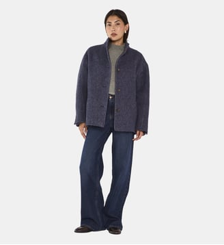 Manteau Manches Longues En Laine Mélangée Dustin - Maison 123 - Stone used