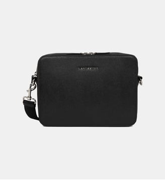Sacoche Delphino Lucas en cuir - Lancaster - Noir