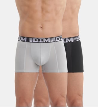 Lot de 2 boxers respirants coton et lycra 3D Flex Air - Dim - Noir