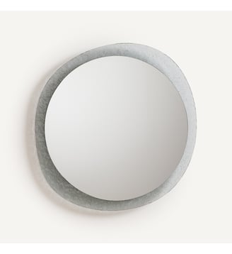 Miroir rond, contour en verre fumé, diamètre 69,2 cm AM.PM