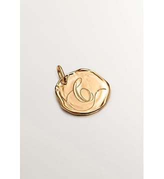 Charm artisanal en argent 925 doré 18K avec initiales C - Aristocrazy - Or