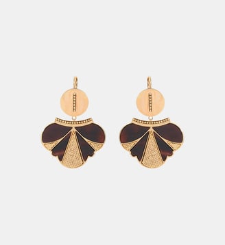 Boucles d'oreilles dormeuses   - Hawaï - Satellite - Noir