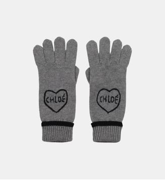 Gants siglées - Chloe Kids - Gris chine