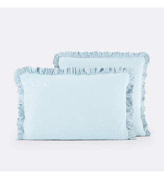 Taie d'oreiller enfant personnalisée - La Redoute Interieurs - Bleu pastel