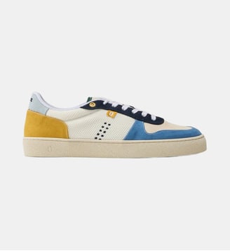 Baskets basses Arthur vegan - Odaje - Bleu et jaune