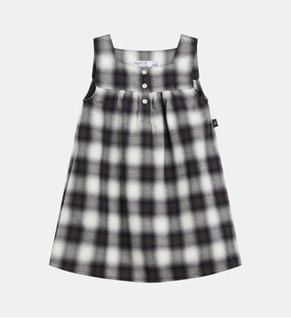 robe en coton à carreaux noir - Agnès b. - Noir