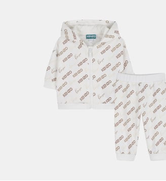 Ensemble cardigan et pantalon jogging - Kenzo Kids - Off white
