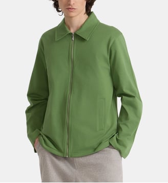 blouson droit zippé - Agnès b. - Vert perruche