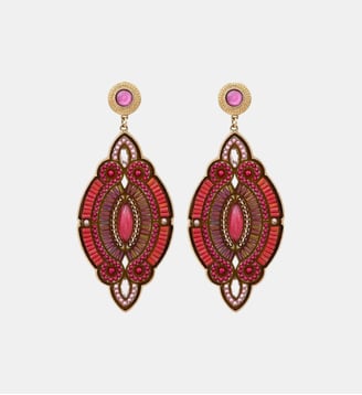 Boucles d'oreilles tiges percées   - Circus - Satellite - Rose fuchsia