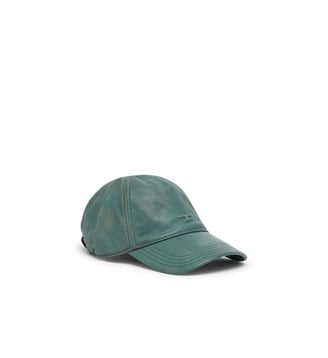 Casquette de baseball en cuir traité - Diesel - Vert