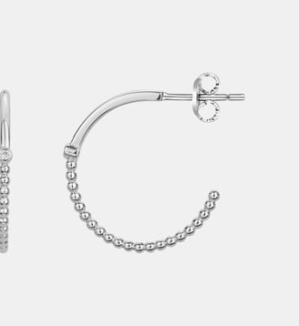 Demi-créoles Indécise en Argent avec diamant blanc - La Garçonne Diamant - Argent