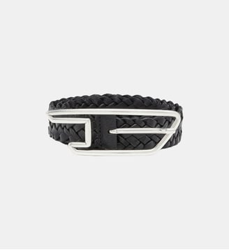 Ceinture 3 cm en cuir tressé - Diesel - Noir