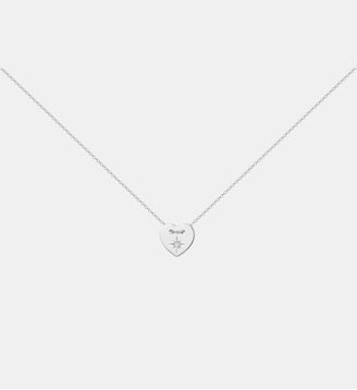 Collier Coeur céleste en Argent avec diamant blanc - La Garçonne Diamant - Argent