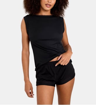 Short issu de fibres végétales Softness noir - Maison Lejaby - Noir