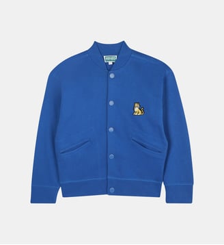 Cardigan avec fermeture boutonnée - Kenzo Kids - Bleu royal